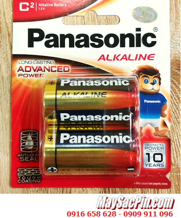 Pin Panasonic LR14T/2B; Pin trung C 1.5v Alkaline Panasonic LR14T/2B Made in Japan - Vỉ 2viên